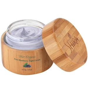Shira Shir Organic Blueberry Night Cream for Nourished Wrinkle-Free Radiant Skin. Moisturizer Face Cream with Anti-Aging Formula keeps Skin Hydrated Facial Skin Care Product (15ml)
