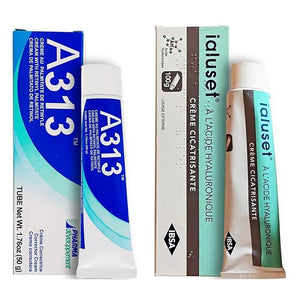 A313 Retinol Cream + Ialuset Hyaluronic Acid Cream Bundle ? French Pharmacy Anti-Aging Skincare Duo for Wrinkles, Hydration, Collagen Support, Acne, and Radiant Skin ? Vitamin A &amp; HA Night Cream S