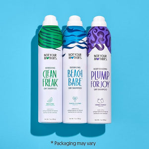 Not Your Mother's Dry Shampoo Spray Signature Assortment (3-Pack) - 7 oz Each - Clean Freak Plump for Joy &amp Beach Babe - Instantly Absorbs Oil &amp Extends Style Life for Refreshed Hair