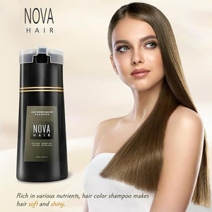 Nova Hair Dye ShampooNova Hair InstantNova Hair Dye Shampoo 3 in 1 for Men &amp Women. (200ml Light Brown)