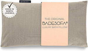 BADESOFA¢ç Luxury Bath Tub Pillow for Feet | Premium-Quality Materials | Comfortable &amp Quick-Drying | Washable Bath Cushion in Beige | Home Spa Accessories | Universal Fit for Any Bathtub