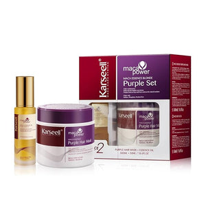 Karseell Purple Hair Mask with Argan Oil for Blonde Silver Gray Hair Brass Neutralizing Treatment 16.9 fl oz + 1.69 fl oz