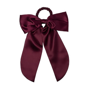 Slip Pure Silk Hair Bow ? Crimson ? Oversized Mulberry Silk Bow with Built-In Hair Tie ? Reduces Breakage Creases &amp Frizz ? Luxurious Hair Accessory