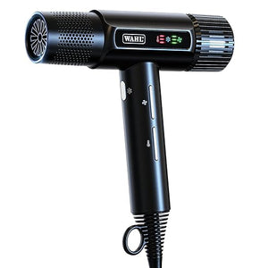 Wahl Professional Vanquish Hair Dryer Controlled Airflow SmoothTone Motor 4 Heat &amp 3 Speed Settings Auto-Clean Function Lightweight Slim Design