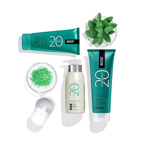 Biotop Professional 20 Volumizing Boost Kit - 20 Volumizing Shampoo (8.4 fl oz), Hair Mask (8.4 fl oz) &amp; Thickening Cream (6.1 fl oz) for Fine Hair - Weightless Body, Shine &amp; Protection (3 Pie