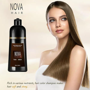 Nova Hair Dye ShampooNova Hair InstantNova Hair Dye Shampoo 3 in 1 for Men &amp Women. (500ml Black)
