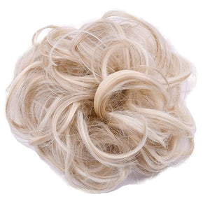 FRANCES Fake Hair Bun 1 Pack Synthetic Donut Bun Messy Bun Hair Slices Curly Wavy Headbands Women Bun Wig Synthetic Wig Hair Extensions Hair Accessories (Color : 14H613)