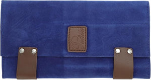 VOCOSTE Roll Up Scissors Bag Durable &amp Foldable Salons Tool Pouch with Multi-Pockets Hair Scissor Shears Cases for Hair Stylists Blue