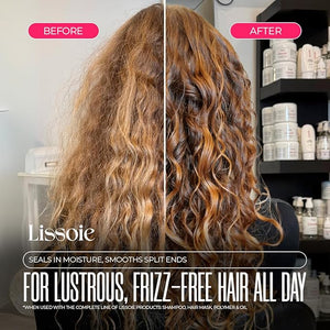 Revitalizing Anti-Frizz Hair Mask 8 fl oz | Deep Conditioner for Dry Damaged Color-Treated Hair | Collagen Keratin &amp Coconut Oil | UV Shield | Sulfate-Free Paraben-Free Cruelty-Free