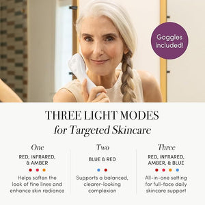 reVive Light Therapy Lux Collection Clinical Device for Aging and Acne Red Infrared &amp Blue Light Therapy Products for Wrinkles Fine Lines and Breakouts Triangular Head At-Home Acne Tools