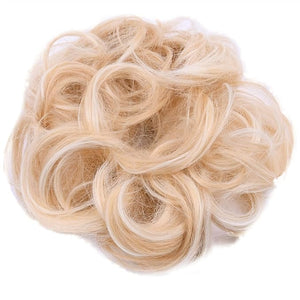 FRANCES Fake Hair Bun 1 Pack Synthetic Donut Bun Messy Bun Hair Slices Curly Wavy Headbands Women Bun Wig Synthetic Wig Hair Extensions Hair Accessories (Color : 22H613)