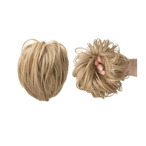 Hair Chignon Straight Hair Bun Hair Pieces Synthetic Messy Bun with Elastic Rubber Band Ponytail Extension Women Hair Accessories Hair Pieces For Women(Ash blonde)