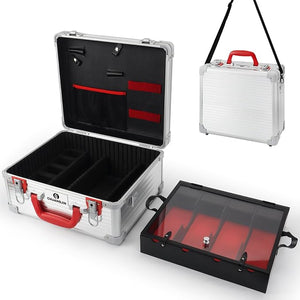 Large Barber Carrying Case Hairdresser Tool Box Organizer Traveling Case Portable Travel Barber Suitcase for Hair Stylist Pet Groomer Beauty Salon Makeup Artist