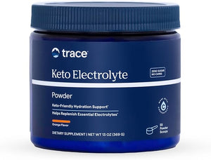 Trace Minerals Keto Electrolyte Powder - Electrolytes for Fluid Balance Support - Muscle Stamina - Powder Supplement - Zero-Sugar - Gluten-Free &amp Vegan - Orange - 55 Servings