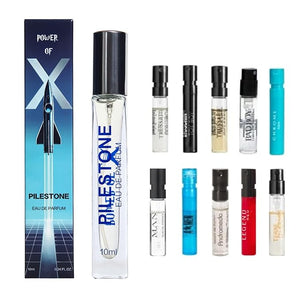 Pilestone Men's Designer Cologne Sampler Set 10ml Signature Fragrance + 10 Designer-Inspired Cologne Vials ? Long-Lasting Travel Size Sampler Gift Set fresh woody and citrusy scent
