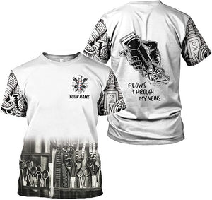 Personalized Barber Shop Shirt 3D Barber Shirts Hairdresser Haircutting Hairstylist Custom Salon Barber Tshirt Pole Scissors