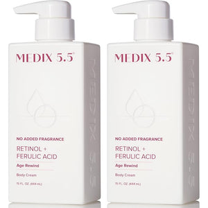 MEDIX Fragrance Free Retinol Face Moisturizer &amp Body Lotion Crepey Skin Care Treatment | Anti Aging Firming Retinol Cream For Face Targets Loose Crepe Skin Wrinkles &amp Fine Lines 15 Fl Oz 2