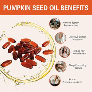 Pumpkin Seed Oil with Saw Palmetto 3000mg Per Serving 300 Softgels | Cold Pressed Pure Virgin Oil Essential Fatty Acids &amp Phytosterols | Supports Hair Urinary Bladder &amp Prostate Health |
