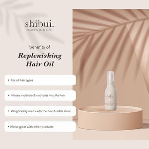 Shibui Replenishing Hair Oil Moisturizing &amp Frizz Control Adds Shine &amp Nutrients Vegan &amp Sulfate-Free 2 Fl Oz