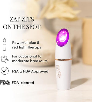 reVive Light Therapy Lux Collection Spot Acne Device Portable Red &amp Blue Light LED Therapy Products for Blemish-Prone Skin Rechargeable On-The-Go Face Tools for Skincare