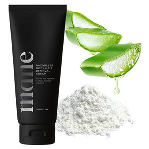 Superior Mane Razorless Hair Removal Cream for Men ? Painless Body &amp Intimate Hair Removal No Razor Burn ? Rinse-Free Formula with Cooling Effect Aloe Vera Witch Hazel &amp Green Tea ? 150ml