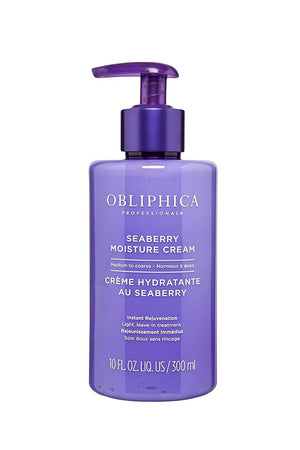Obliphica Seaberry Leave In Moisture and Styling Cream for Women - Anti-Frizz Control Normal Hair Products Damaged Repaired Hair - Hair Mask &amp Treatment for Protecting Hair &amp Scalp - 10 Fl O