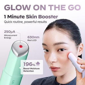 Superform Galvanic Booster Mystic White, 1min booster for ageless skin, anti-aging and firming pocket booster, Korean skincare, glow on the go, Serum booster device, Gift, Stocking Stuffers