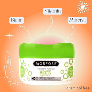 Morfose Professional Biotin Hair Mask for Dry, Damaged, or Brittle Strands, Repairs and Protects, Soft, Smooth and Healthy Hair, reduces Brakage and Split-Ends, (large, 16.9 Fl Oz)