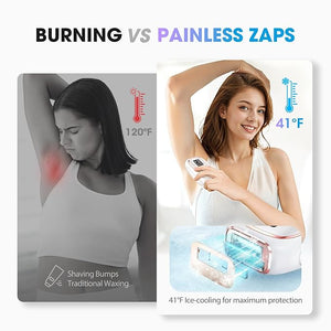 Laser Hair Removal Device at-Home IPL Hair Removal for Women &amp Men - Safe 45¡ÆF Ice-Cooling Contact for Painless &amp Long-Lasting Results 86% Hair Reduction in 3 Weeks for Full Body Pure White