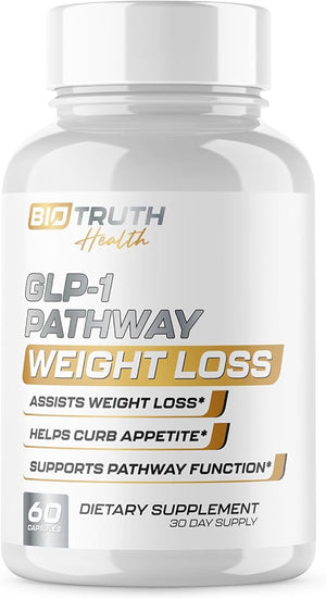 GLP-1 Pathway Weight Loss Pills | Fat Burner for Men &amp; Women | Supports Healthy Pathways Associated with GLP-1 Activity | Appetite Suppressant Support + Energy Assist - 60 Capsules for Adults