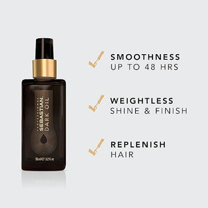 Sebastian Professional Dark Oil Lightweight Hair Styling Oil | Nourishing Blend of Natural Oils for a Smooth Sleek Finish