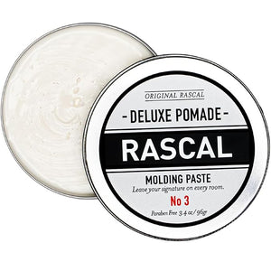 Original Rascal Deluxe Pomade for Men #3 - Matte Molding Hair Paste with Medium Hold &amp; High Shine - Men's Styling Care Solution Product for All Hair Types - Natural Infused with Beeswax &amp; Mine