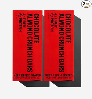 Mid-Day Squares Almond Crunch Protein Chocolate Bars 1.16 Oz each 2 Packs (24 Squares) | Made with Real Chocolate 6g Plant Protein 4g Fiber Gluten Free Plant-Based
