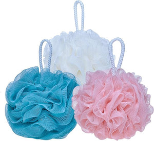 Mesh Pouf Bath Sponge Exfoliating Shower Ball Pom Cleaning Accessory