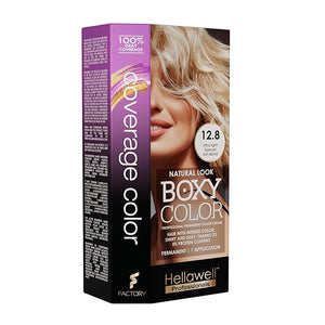 Professional Coloring kit - Permanent color cream hair dye.12.8 Ultra Light Special Ash Blonde + Violet -Purple Shampoo and Conditioner Kit Toner for Blonde Hair Neutralizes yellow and orange tones.