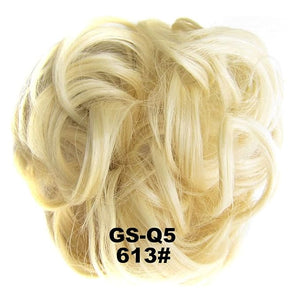 SONGCHAO Fake Hair Bun 1 Pack Messy Bun Hair Hoops Ponytail Hair Extensions Synthetic Donut Hair Bun Curly Wavy Hair Bun Wigs for Women Hair Accessories (Color : 613)