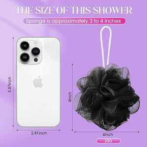 Sunnyray 100 Pcs Loofahs Bulk Bath Sponge Shower Luffas Exfoliating Body Scrubber Packs Soft Mesh Loofahs Balls Travel Cleaning Wash Puff Bathing Accessories for Women Men 20g (Multicolor)