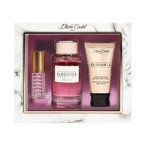Eleganza Gift Set - Fruity Chypre Fragrance - Perfume for Women and Body Lotion - Notes of Strawberry, Bergamot, Orange Blossom - 3 pc