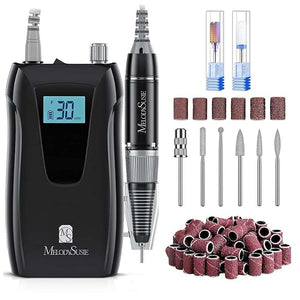 MelodySusie Entry-Level Clip-On Cordless Nail Drill, SC320D 30000RPM Essential E-File with LCD Display for Manicure Shaping &amp; Gel Removal, Perfect for Training, Nail Art Practice &amp; Home Use