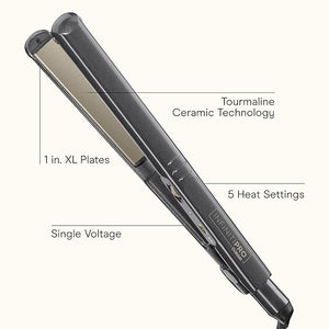 INFINITIPRO BY CONAIR Tourmaline Ceramic Flat Iron 1 Inch Purple