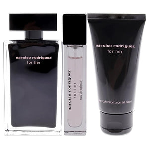 Narciso Rodriguez Narciso Rodriguez Women 3.3oz EDT Spray, 10ml EDT Spray, 1.6oz Body Lotion 3 Pc Gift Set