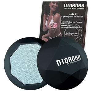 Crystal Hair Eraser for Women,Upgraded Painless Crystal Hair Remover Diamond,Effective Nano Glass Hair Removal Stone Exfoliation without Shaver,Natural Epilator for Silky Skin(Black)