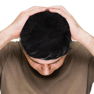 Pieces Clip Black in Hair Loss Extension Toupee Guy Fake Patch Hairline Seamless Daily Tape Invisible Covering Natural for Topper Accessory Bald