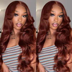 UNICE Reddish Brown Body Wave Human Hair Weave 1 Bundle 20 inch Brazilian Remy Human Hair Sew In Extensions 33b Color Soft and Keep Waves after Multiple Washes