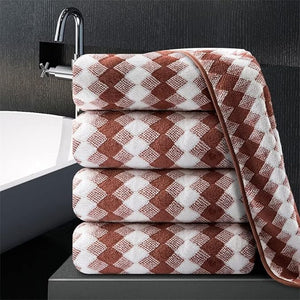 Bath Towel Set 4 Pack-35x70 TowelExtra Large Bath Sheet Ultra Soft Bathroom Towel Set Microfibers Bath TowelHighly Absorbent Quick Dry Oversized Towels Spa Hotel Luxury Shower TowelsBrown