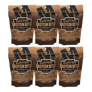 McCaffrey Protein Bites ? Cookie Dough Flavor ? 6 Multi-Serving 4oz Bags ? 4g of Protein per Serving ? Gluten-Free Vegan High Fiber Energy Snack for Active Families