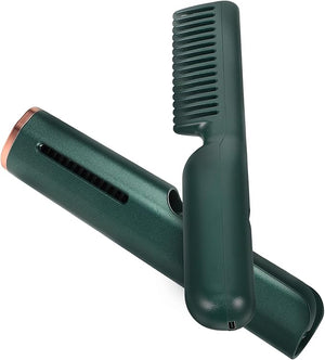 Temperature Electric Hair Straightening Brush for Styling Portable USB Ceramic Heated Comb for Straight Curly Hair Suitable for Home and Travel Use