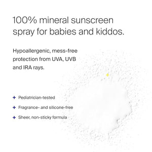 Supergoop! Sunnyscreen 100% Mineral Spray SPF 50 3.4 fl oz - Face &amp Body Sunscreen for Babies &amp Kids - 100% Non-Nano Mineral Formula - Pediatrician Tested Hypoallergenic Fragrance &amp Sil