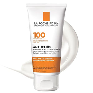 La Roche-Posay Anthelios Melt-In Milk Sunscreen SPF 100 Sunscreen For Body &amp Face Broad Spectrum SPF + Antioxidants Oil Free For Sun Sensitive Skin Oxybenzone Free