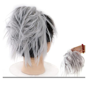 SONGCHAO Fake Hair Bun Messy Bun Hair Slice Ponytail Hair Extensions with Elastic Rubber Band Synthetic Fluffy Bun Women Wig Hair Bun Hair Accessories (Color : 0021)